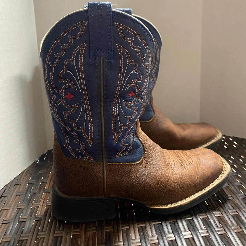 ARIAT LITTLE BOYS' QUICKDRAW WESTERN BOOTS - BROAD SQUARE TOE 10.5